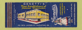 Matchbook Cover - Genetti's Restaurant Hazleton PA girlie