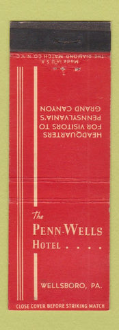 Matchbook Cover - Penn Wells Hotel Wellsboro PA