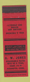 Matchbook Cover - CW Jones Coal Firewood Hauling Washington PA