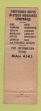 Matchbook Cover - John Mahon Insurance  Columbus OH WEAR