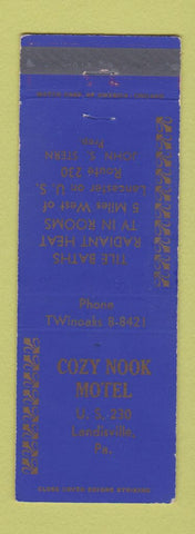 Matchbook Cover - Cozy Nook Motel Landisville PA