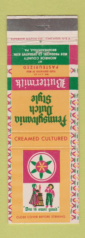 Matchbook Cover - Pennsylvania Dutch Buttermilk Brodheadsville PA WEAR