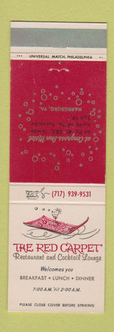 Matchbook Cover - Red Carpet Restaurant Harrisburg PA