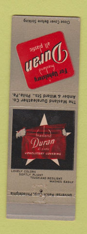 Matchbook Cover - Duran Upholstery Covering Philadelphia PA