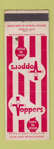Matchbook Cover - Toppers Restaurant Clarks Summit PA WEAR