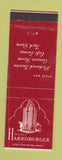 Matchbook Cover - Hotel Harrisburger Harrisburg PA