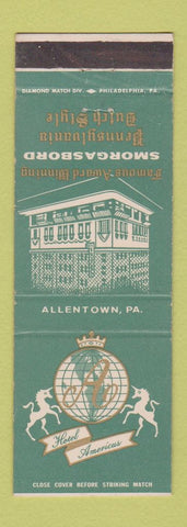 Matchbook Cover - Hotel Americus Allentown PA