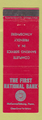 Matchbook Cover - First National Bank McConnellsburg PA