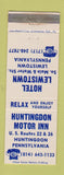 Matchbook Cover - Hotel Lewistown PA Huntingdon Motor Inn PA WEAR