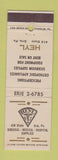 Matchbook Cover - Heyl Drug Medical Supply Erie PA