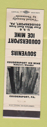 Matchbook Cover - Coudersport Ice Mine PA