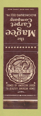 Matchbook Cover - Magee Carpet Company Bloomsburg PA WEAR