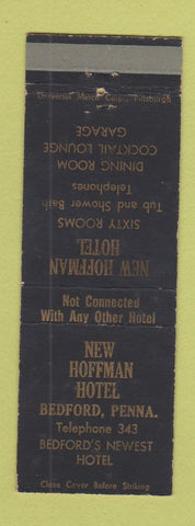 Matchbook Cover - New Hoffman Hotel Bedford PA WEAR