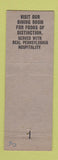 Matchbook Cover - New Hoffman Hotel Bedford PA WEAR