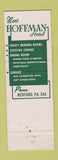 Matchbook Cover - New Hoffman Hotel Bedford PA WEAR