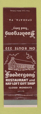 Matchbook Cover - Foodergong Restaurant Ephrata PA