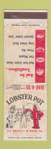 Matchbook Cover - Lobster Pot Wawa PA