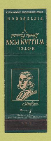 Matchbook Cover - Hotel William Penn Pittsburgh PA Statler WEAR