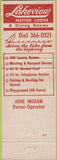 Matchbook Cover - Lakeview Motor Lodge Roanoke VA