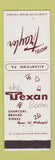 Matchbook Cover - The Texan Room Hotel Traylor Allentown PA