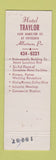 Matchbook Cover - The Texan Room Hotel Traylor Allentown PA