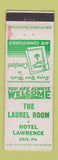 Matchbook Cover - The Laurel Room Hotel Lawrence Erie PA WEAR
