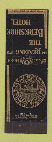 Matchbook Cover - Berkshire Hotel Reading PA