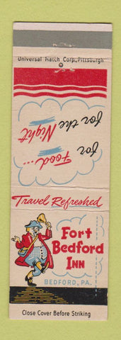 Matchbook Cover - Fort Bedford Inn Bedford PA