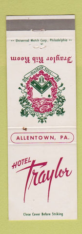 Matchbook Cover - Hotel Traylor Allentown PA Rib Room
