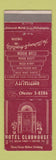 Matchbook Cover - Hotel Clubhouse Chester PA