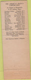 Matchbook Cover - The Van Curler Schenectady NY