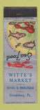 Matchbook Cover - Witte's Market Stroudsburg PA WEAR