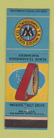Matchbook Cover - TB Woods Sons V Belt Chambersburg PA
