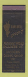 Matchbook Cover - Modern Dress Shop Farrell PA women's clothes