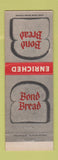 Matchbook Cover - Blue Eagle Motel Norristown Collegeville PA Bond Bread ERROR