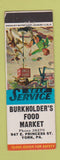 Matchbook Cover - Burkholder's Food Market York PA