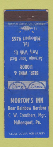 Matchbook Cover - Morton's Inn McKeesport PA