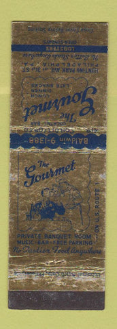 Matchbook Cover - The Gourmet Restaurant Philadelphia PA WEAR