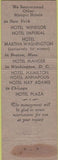 Matchbook Cover - Hotel Rochester NY red