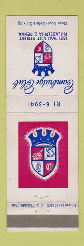 Matchbook Cover - Cambridge Club Philadelphia PA