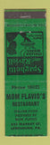 Matchbook Cover - Mom Flavio's Restaurant Lewisburg PA Italian