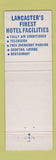 Matchbook Cover - King Douglas Hotel Lancaster PA
