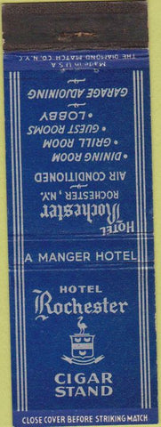 Matchbook Cover - Hotel Rochester NY blue