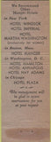 Matchbook Cover - Hotel Rochester NY blue