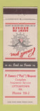 Matchbook Cover - P Emory Weaver Insurance Littletown PA