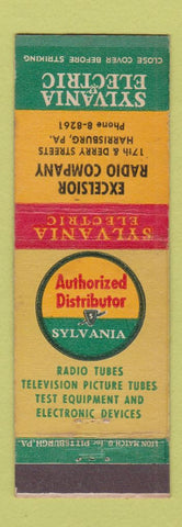 Matchbook Cover - Sylvania Radio Tubes TV Excelsior Harrisburg PA