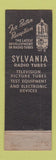 Matchbook Cover - Sylvania Radio Tubes TV Excelsior Harrisburg PA
