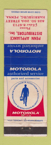 Matchbook Cover - Motorola Radio Appliances Harrisburg PA