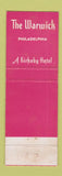 Matchbook Cover - The Warwick Hotel Philadelphia PA