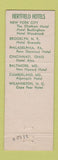 Matchbook Cover - Penn Sherwood Hotel Philadelphia PA WEAR Hertfield
